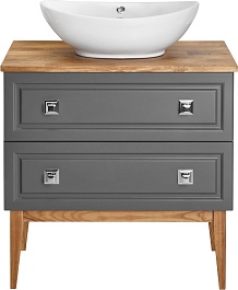 ASB-Woodline Мебель для ванной Каталина 80 grey – фотография-6